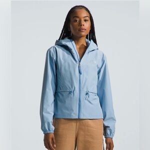 The North Face Daybreak NF0A86NZQEO Rain Jacket Womens Steel Blue (NWT)